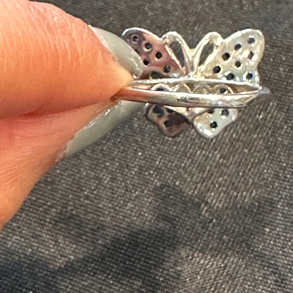Unique Synthetic Sapphire Butterfly Ring - Picture 9 of 10